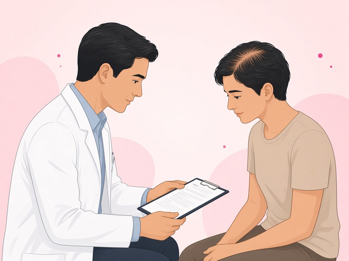 Illustration of a private, confidential dermatology consultation