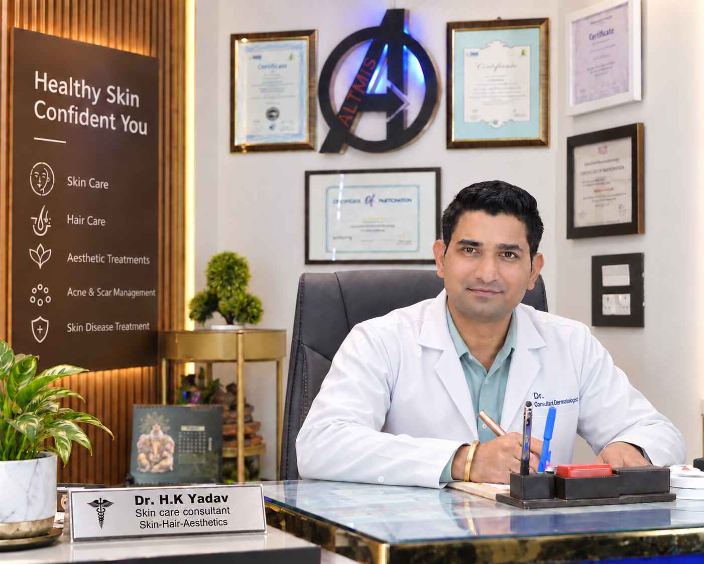 Dr. H.K. Yadav, Skin Care Consultant and Trichologist at Altmis Hair & Skin Clinic, Gurugram